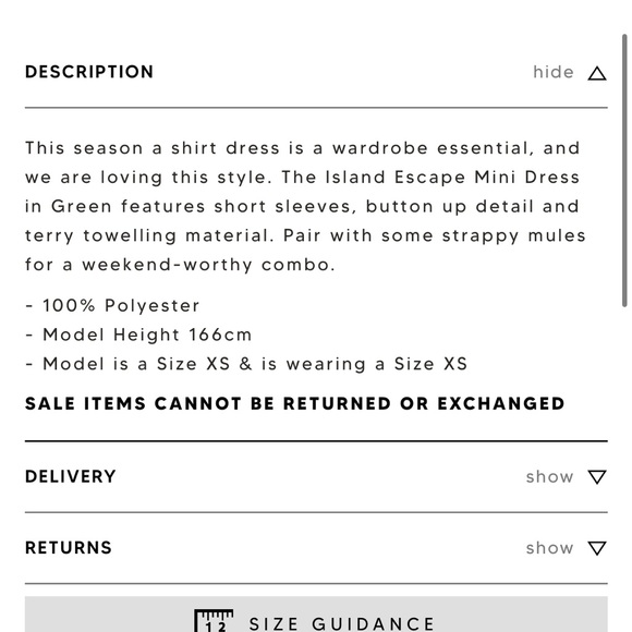 WhiteFox Green Mini Dress - Picture 5 of 7